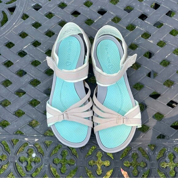 Baretraps Sonya Gray Teal Women’s Sandals Size 8M Hook Loop Sandals - Picture 11 of 13